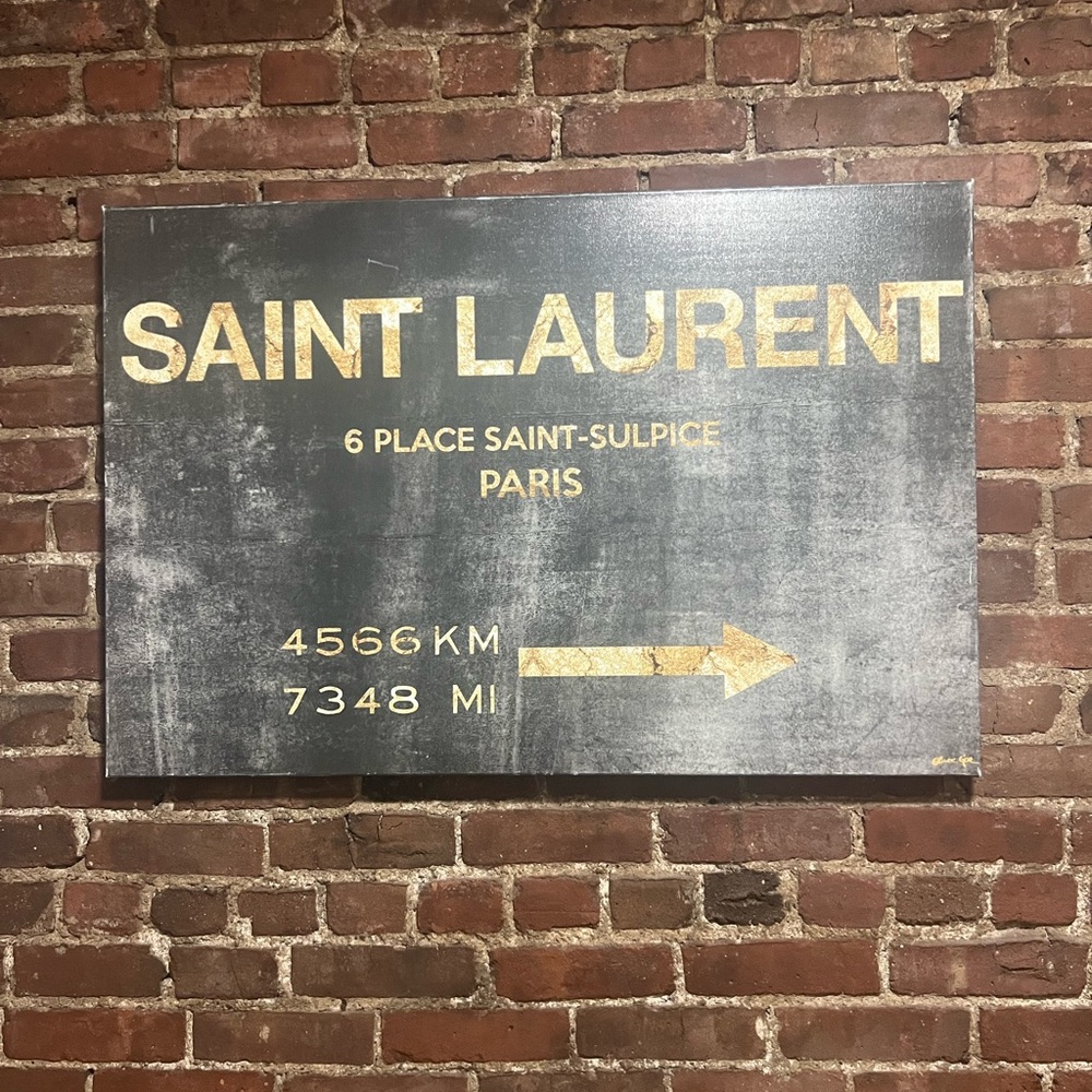 Saint Laurent Wall Art with original Nordstrom tag